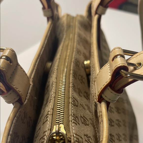 Dooney & Bourke Tan Monogram Satchel - Picture 4 of 11